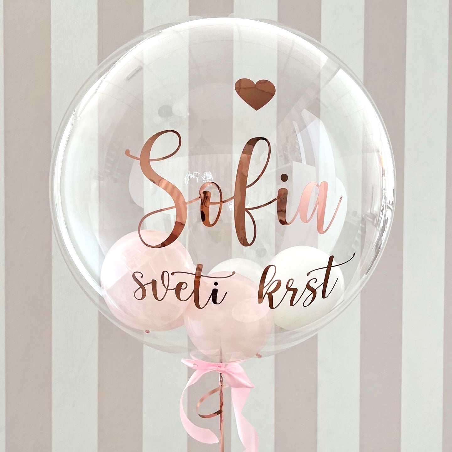 Helij Bubble Balon - Napis po naročilu