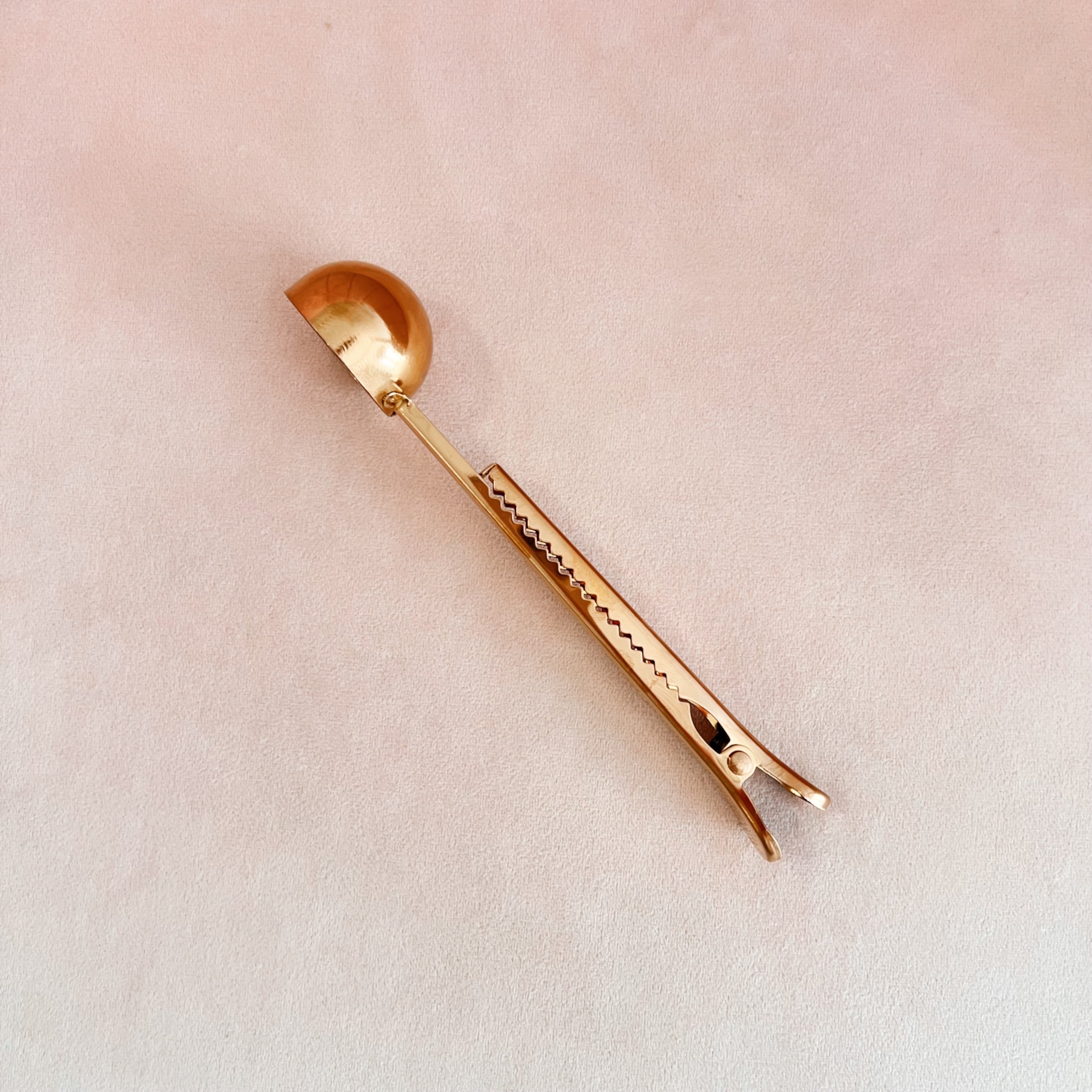 Kavna žlička s sponko - Rose Gold