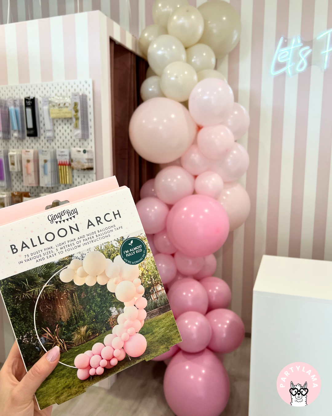 Lok iz balonov Ginger Ray - Nude & Pink