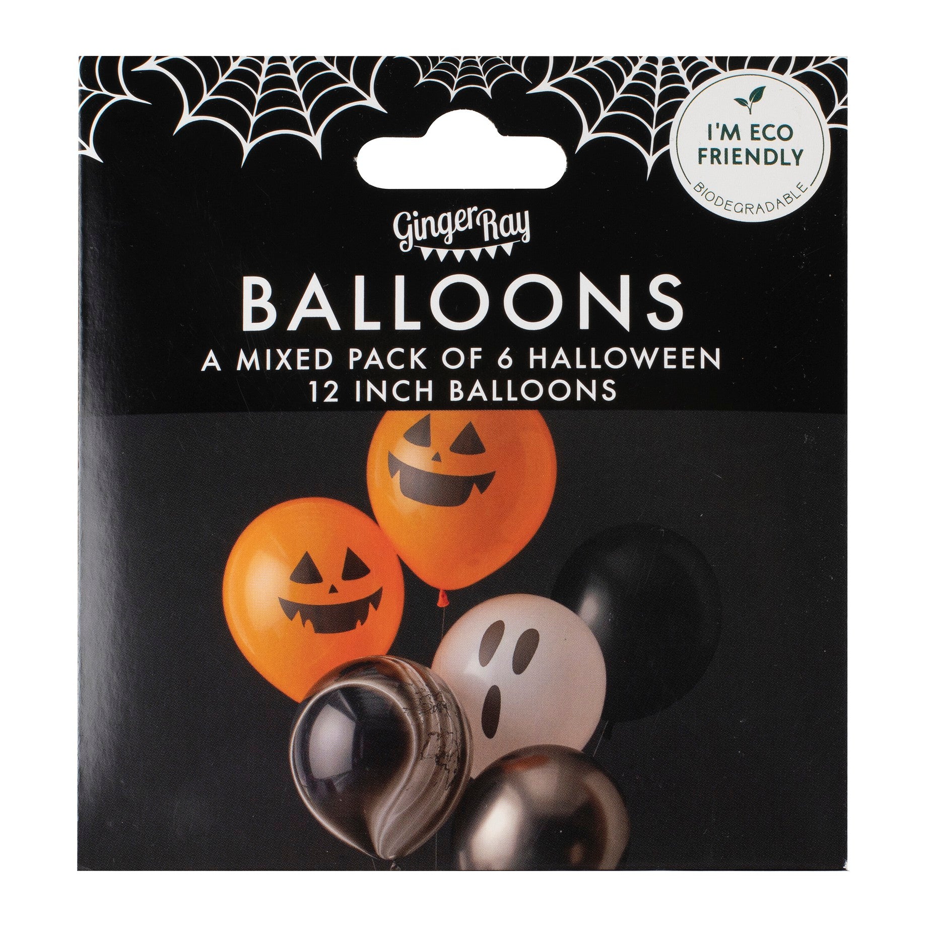 Halloween Baloni Ginger Ray - Pumpkin, 6 kos