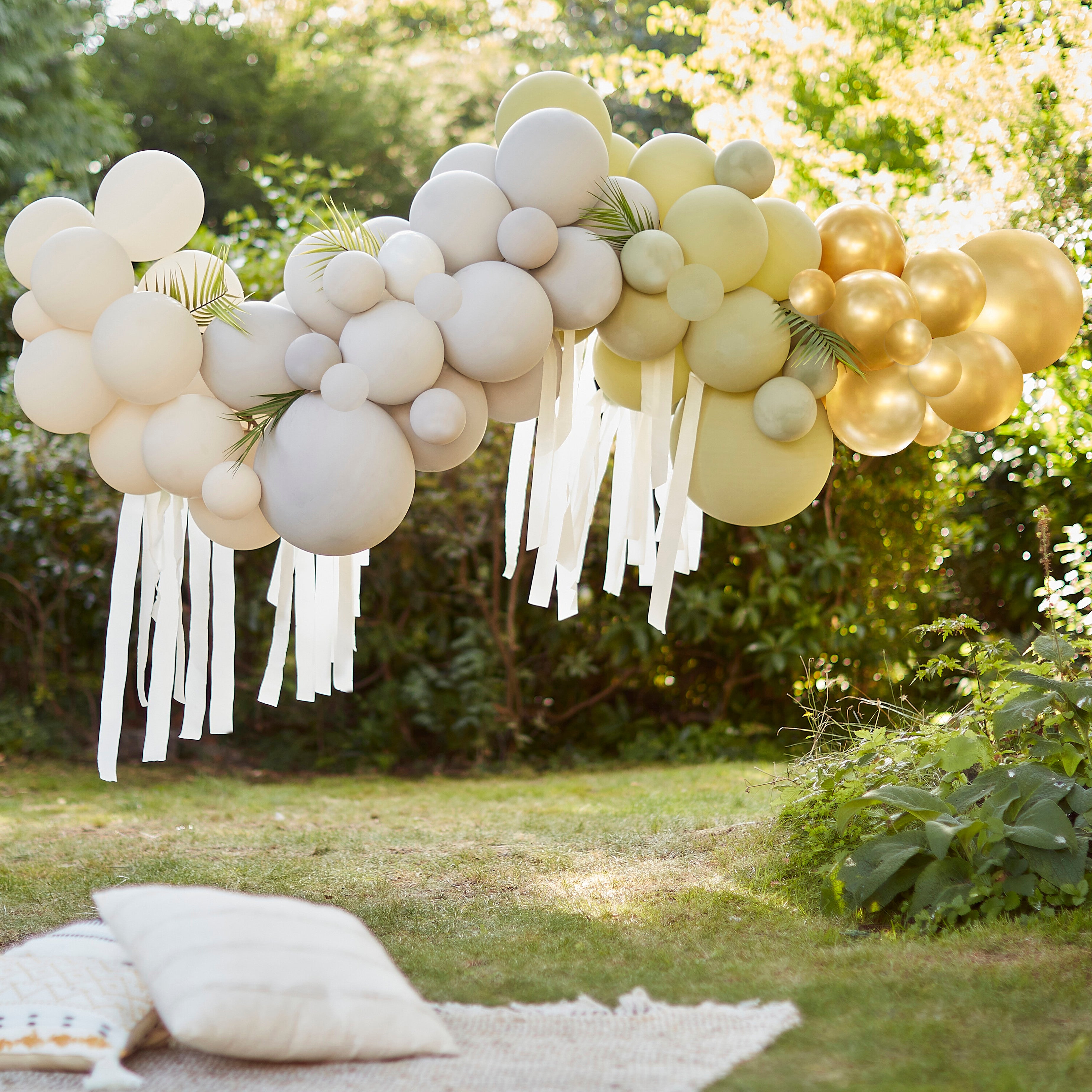 Lok iz balonov Ginger Ray - Green, Cream, Grey & Gold