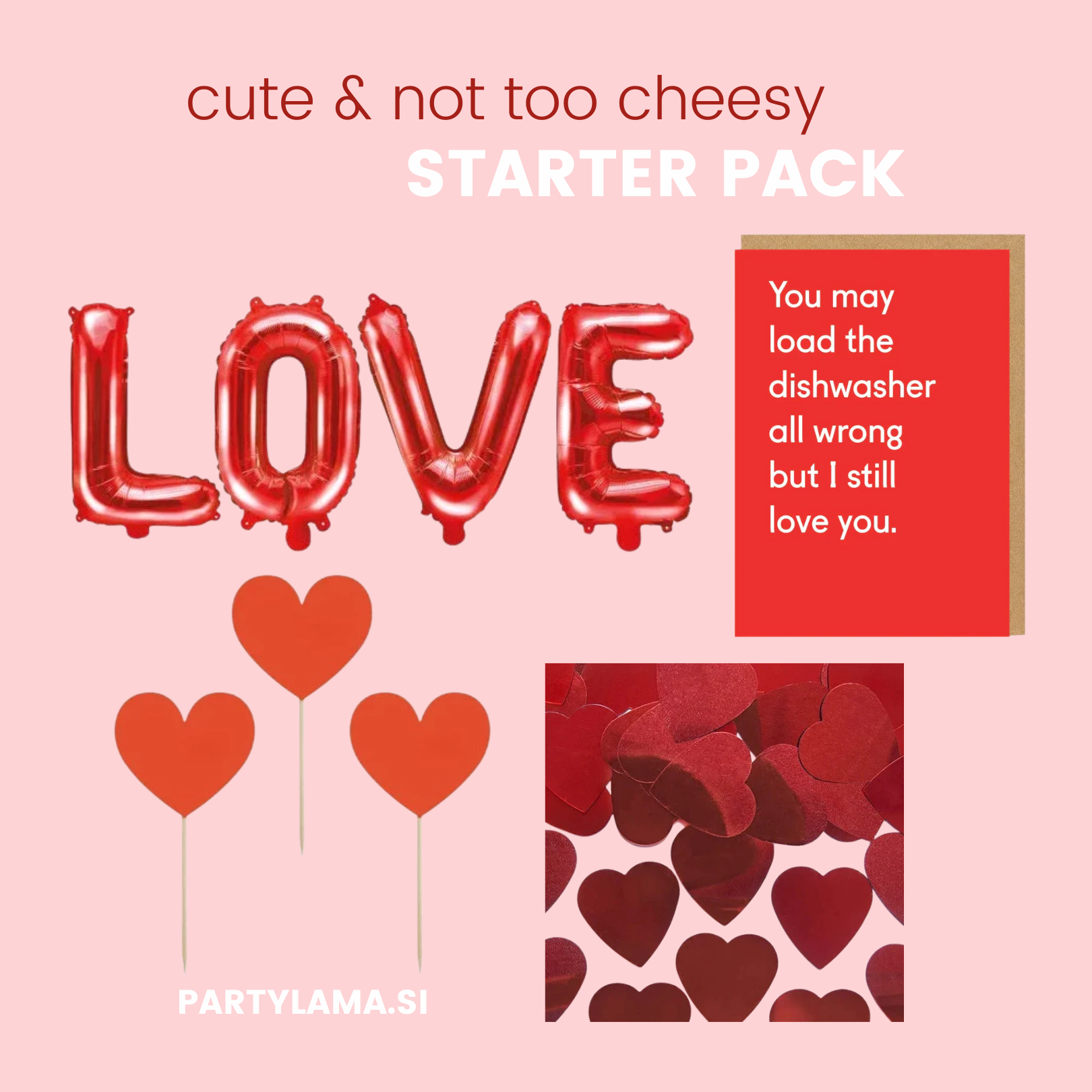 Cute & not too cheesy, starter pack