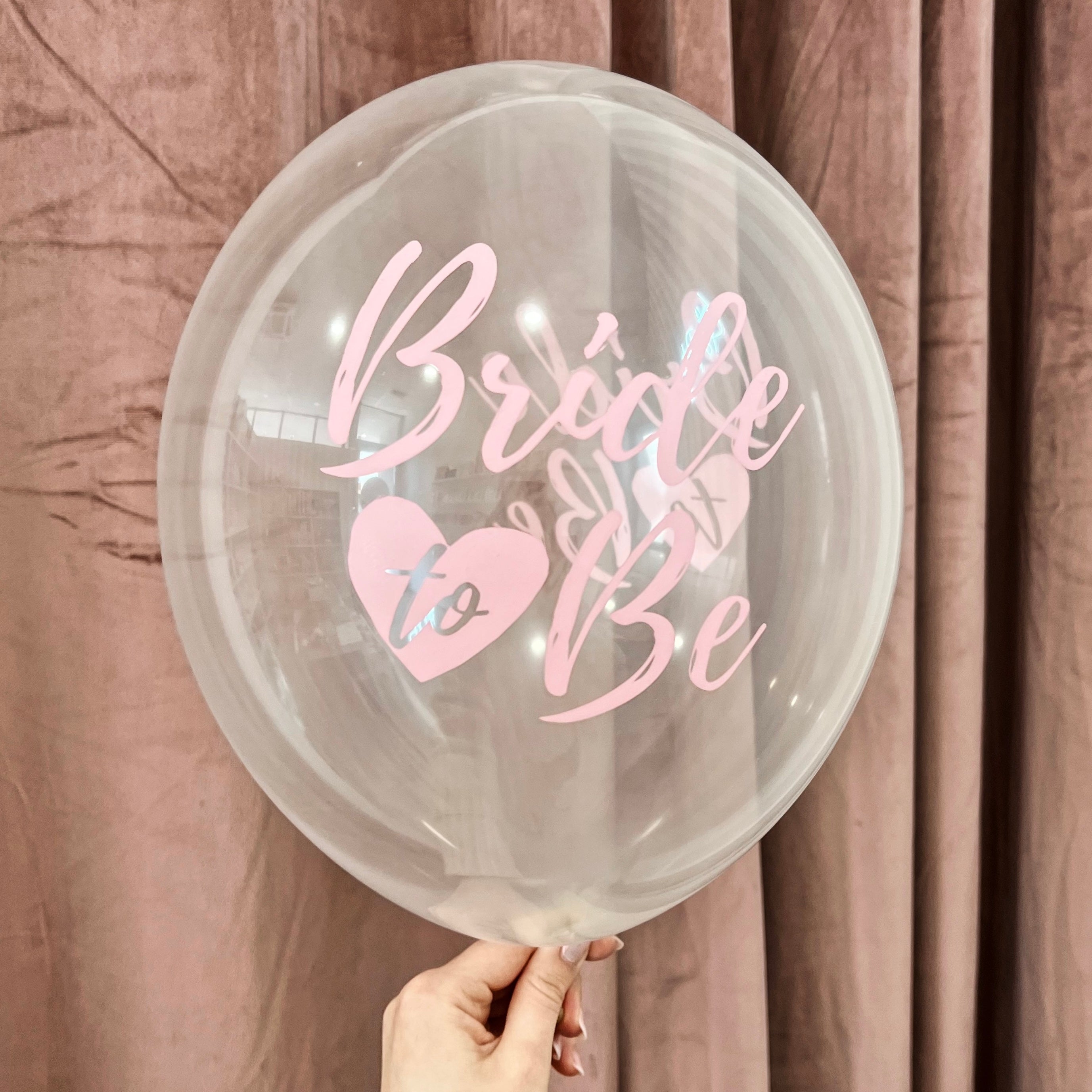 Baloni prozorni - Bride to be, roza