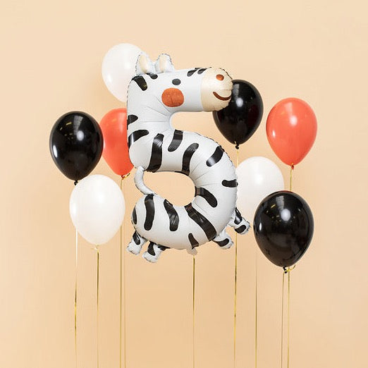 Balon številka - 5, zebra 68x98 cm
