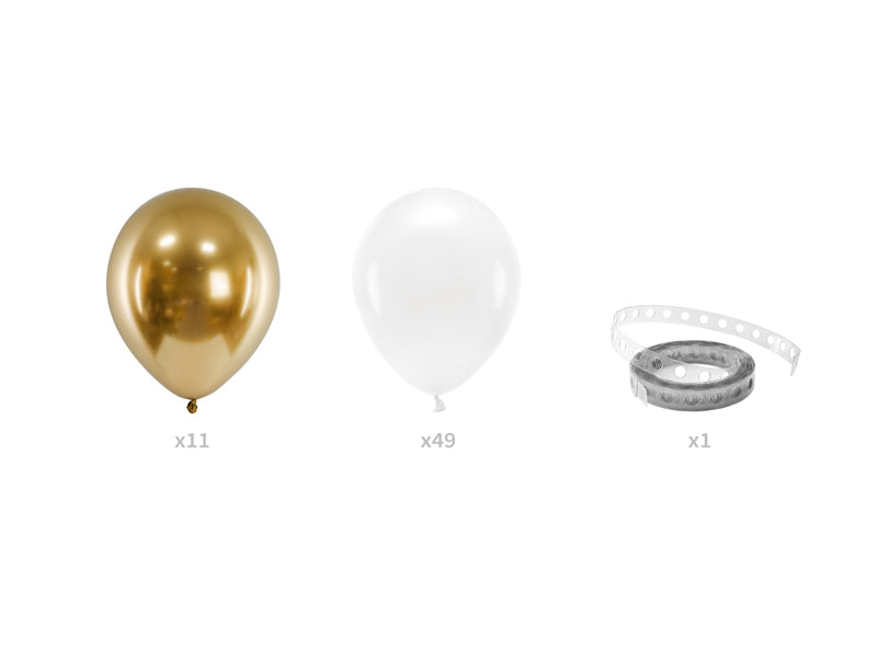 Lok iz balonov - White & Gold