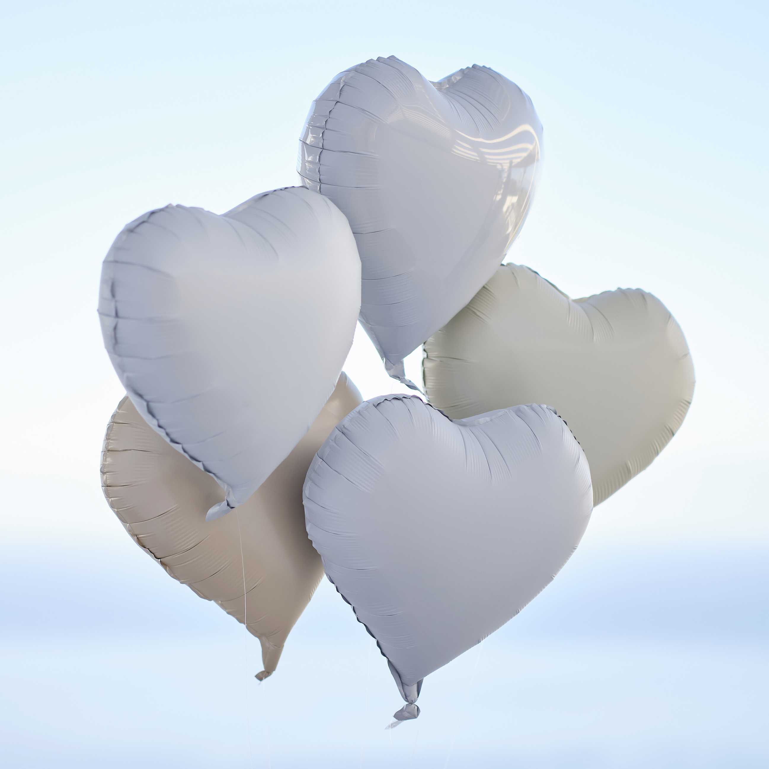 Paket balonov Ginger Ray - Hearts neutral