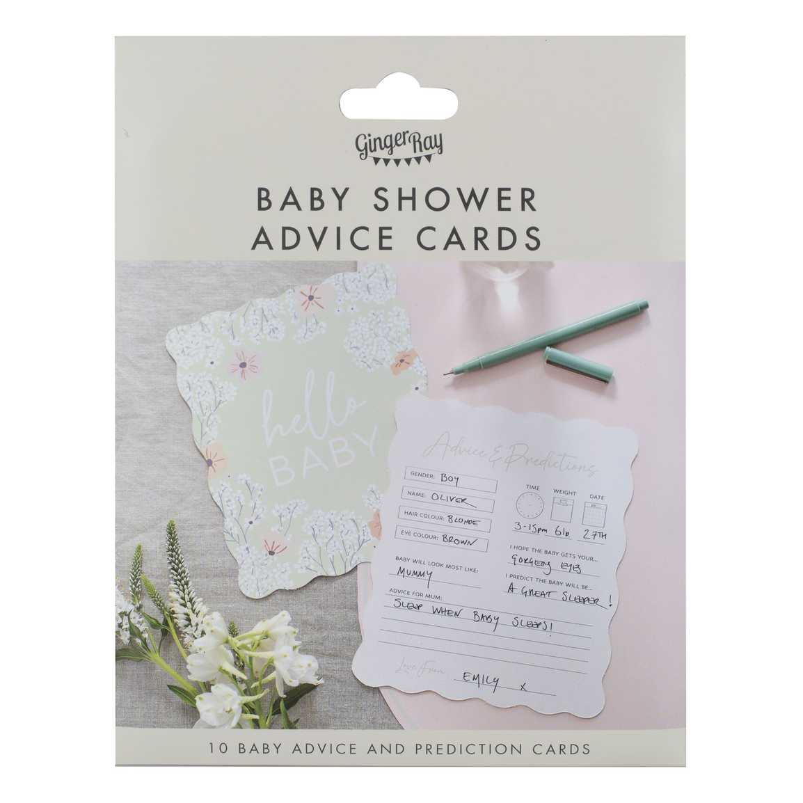 Baby shower kartice - Igra ugibanja