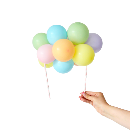 Balloon cake topper - Candy Cane
