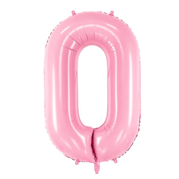 Balon številka, pastelno roza