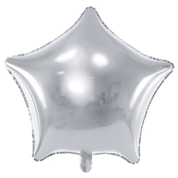 srebrna zvezda balon