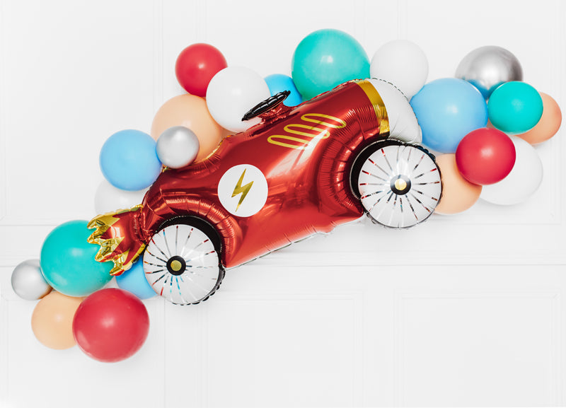 Otroški folija balon v obliki Avtomobila, rdeč