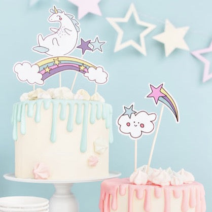 Cake topper, unicorn, samorog