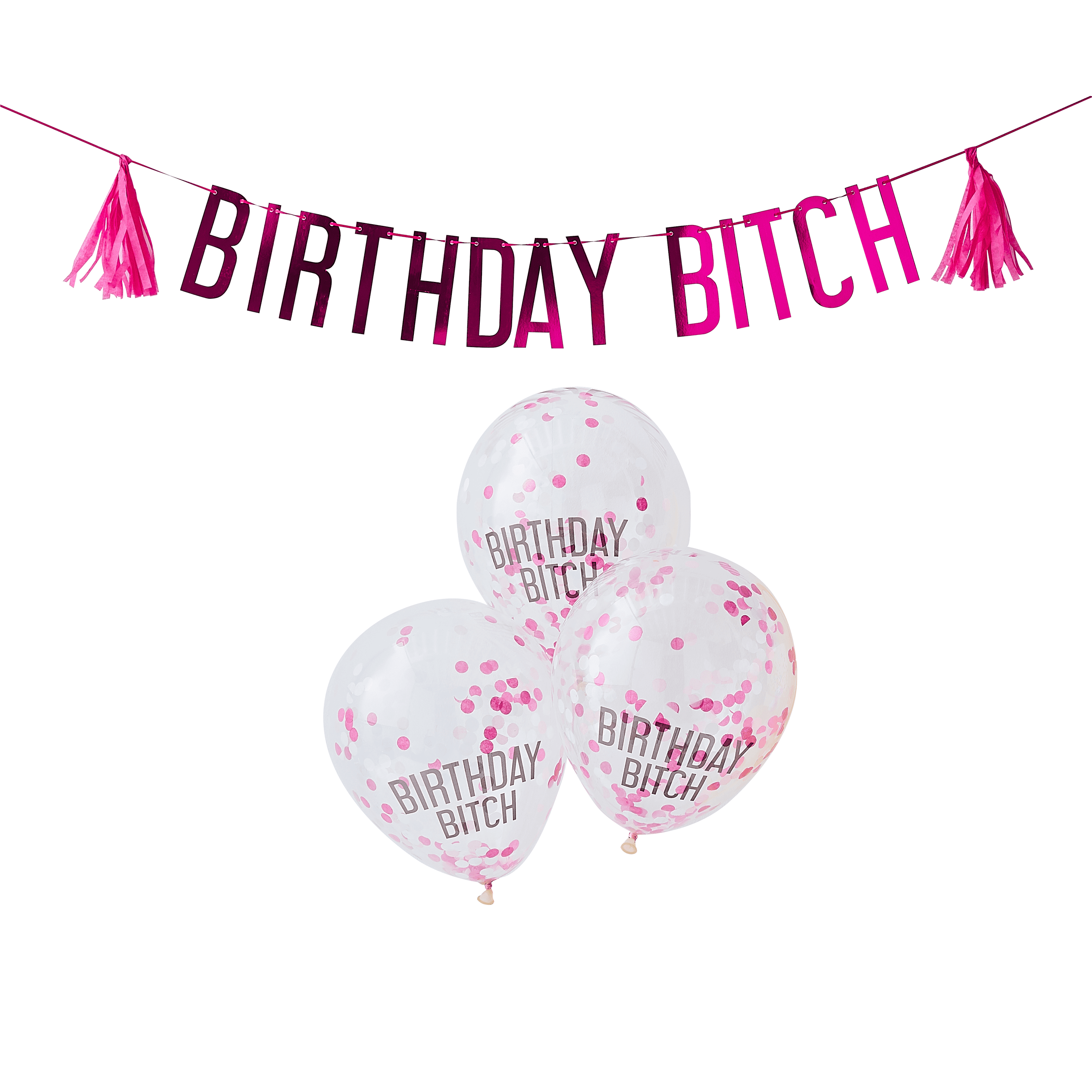Napis z baloni Ginger Ray - Birthday Bitch