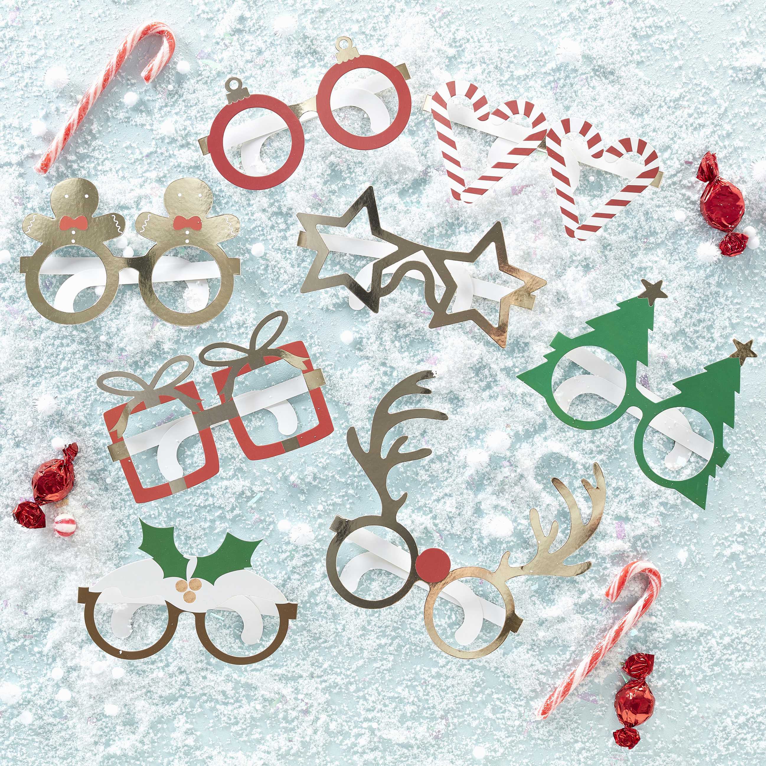 Photo props očala Ginger Ray - Fun Christmas
