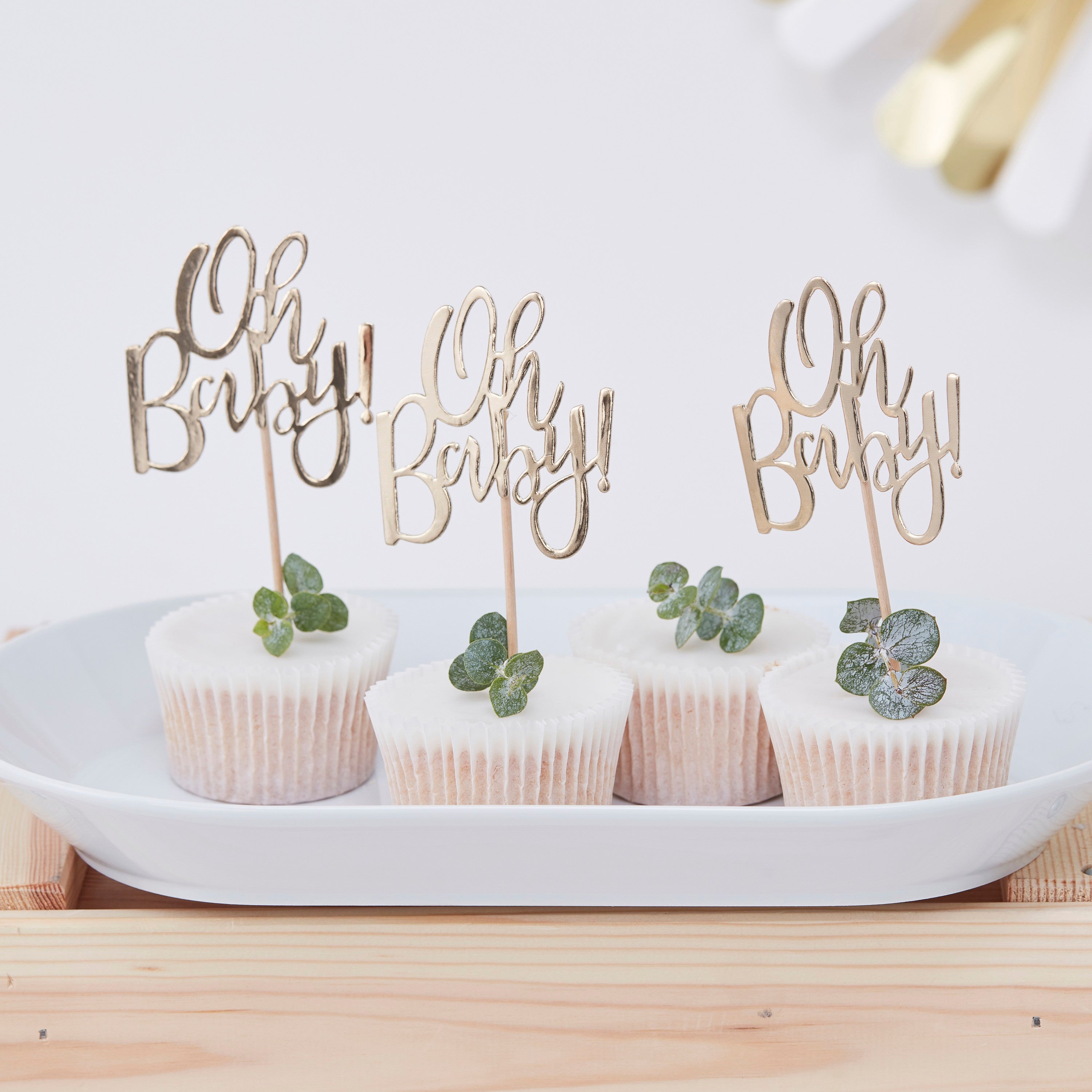 Cupcake toppers Ginger Ray - Oh Baby