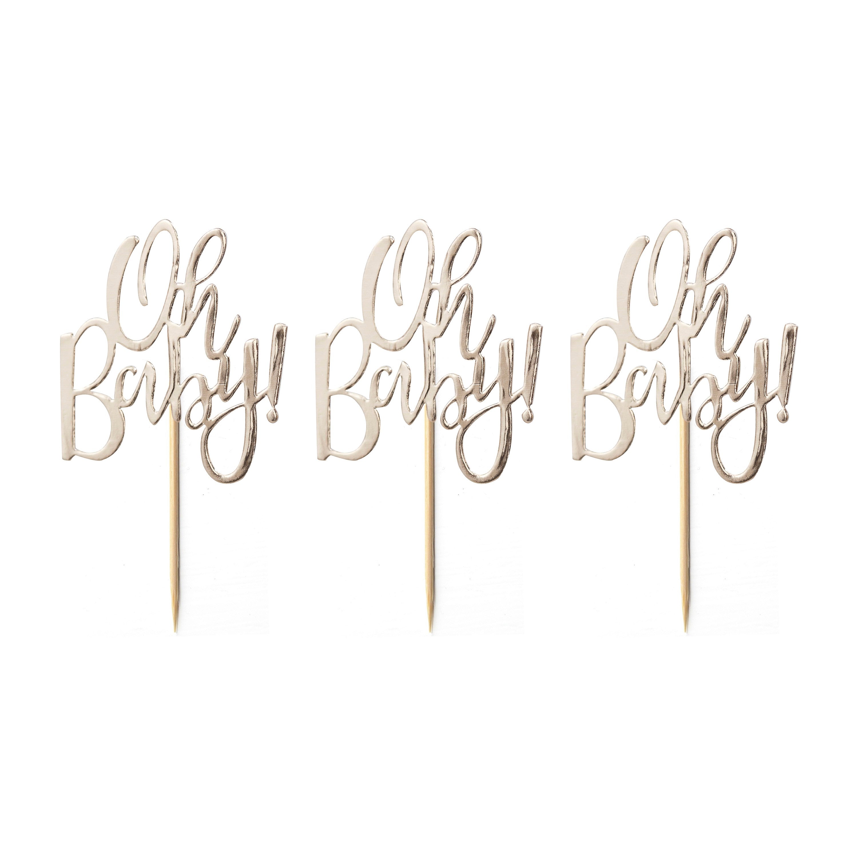 Cupcake toppers Ginger Ray - Oh Baby