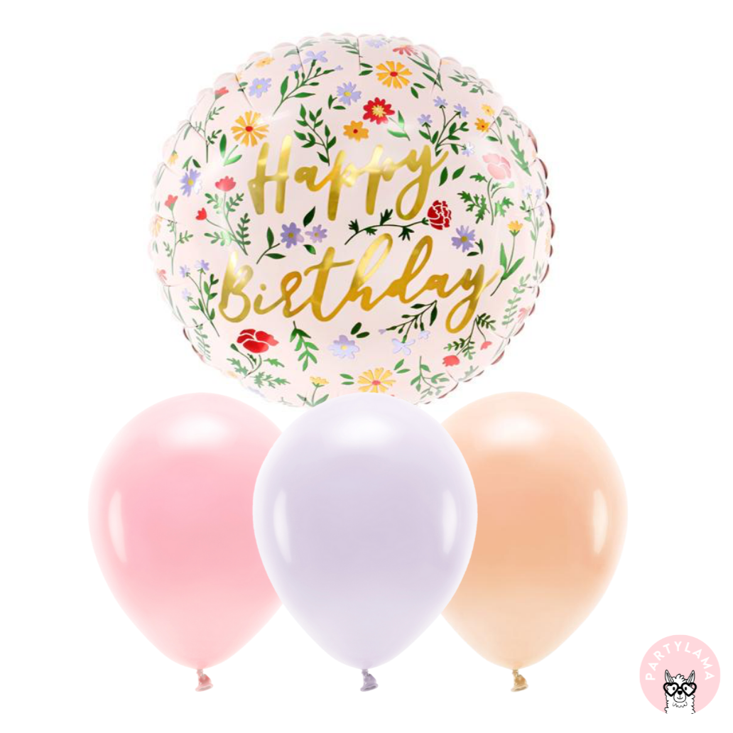 Helij šop - Happy Birthday, Floral