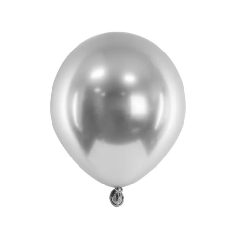Baloni Mini - Glossy Silver (50 kos)