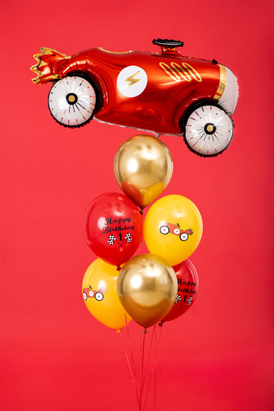 Baloni - Happy birthday, dirkalni avtomobili