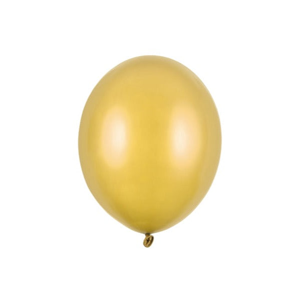Baloni mini - Metallic Gold, 100 kos