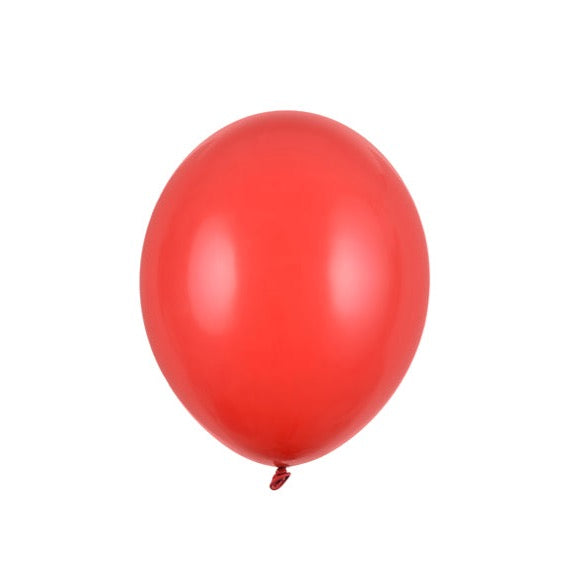 Baloni Mini - Pastel Poppy Red, 100 kos