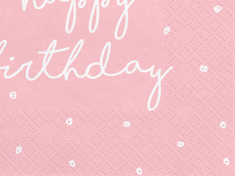 Serviete - Happy birthday, roza s pikami