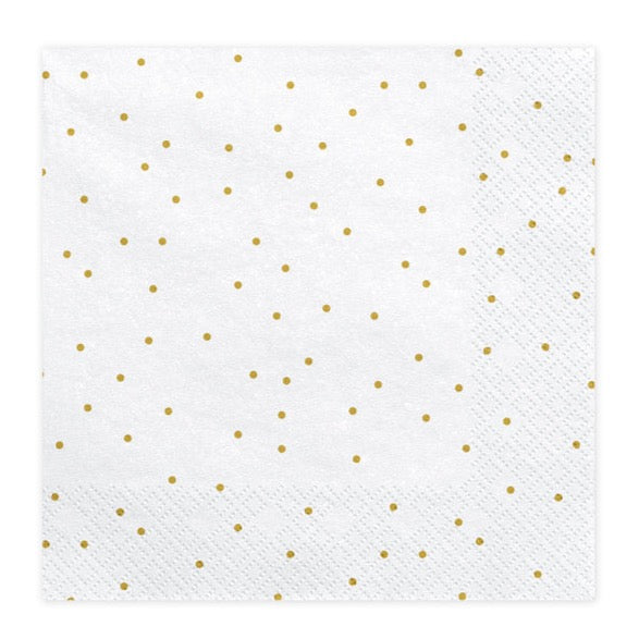 Serviete - Gold dots