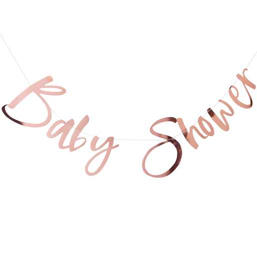 baby shower napis rose gold