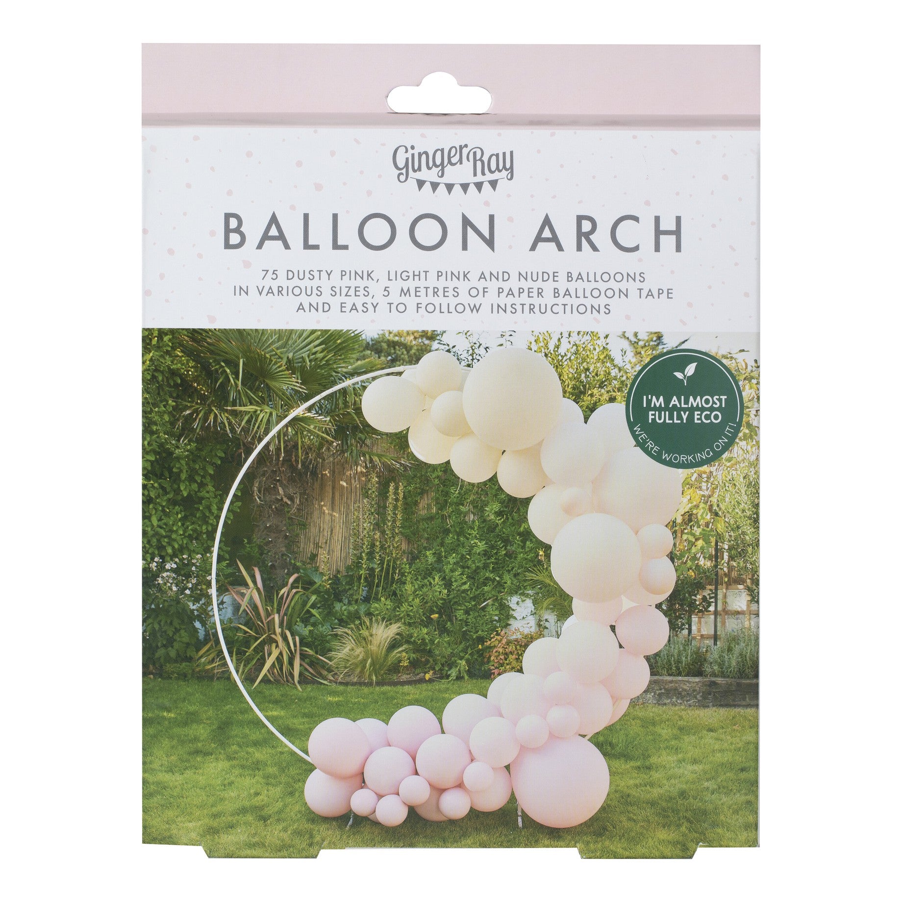 Lok iz balonov Ginger Ray - Nude & Pink