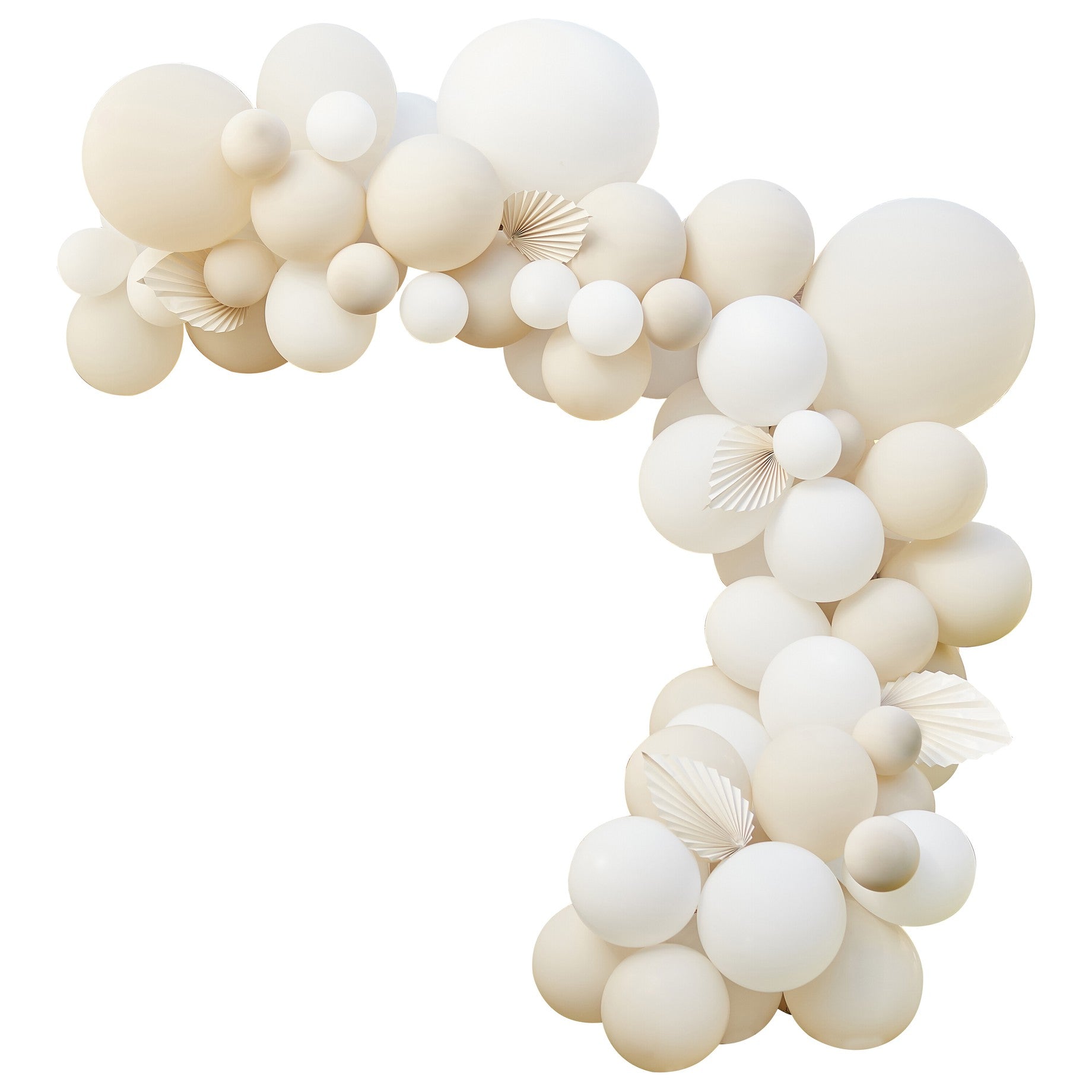 Lok iz balonov Ginger Ray - Nude & White