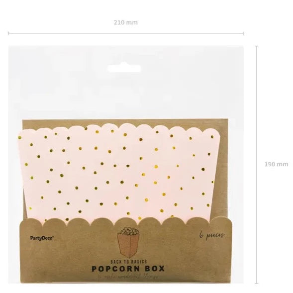 Škatle za pokovko - Roza s pikicami