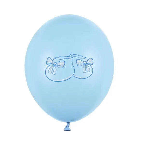 Baloni s tiskom - Baby copatki, modri