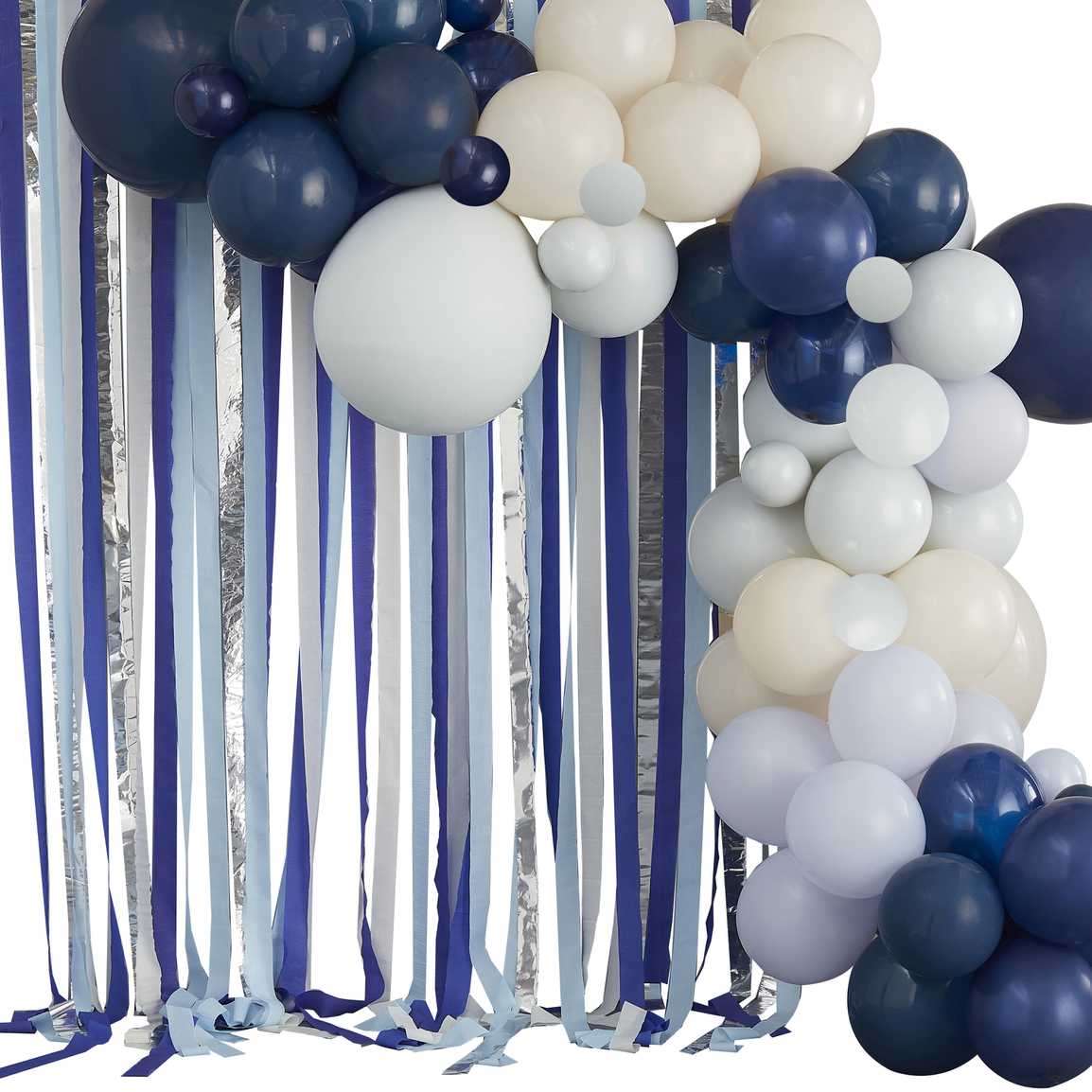 Lok iz balonov Ginger Ray - Blue, Cream & Silver