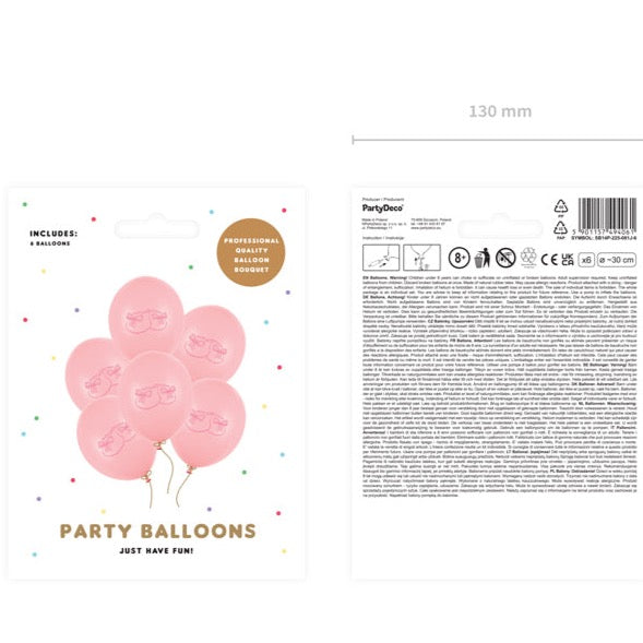 Baloni s tiskom - Baby copatki, roza