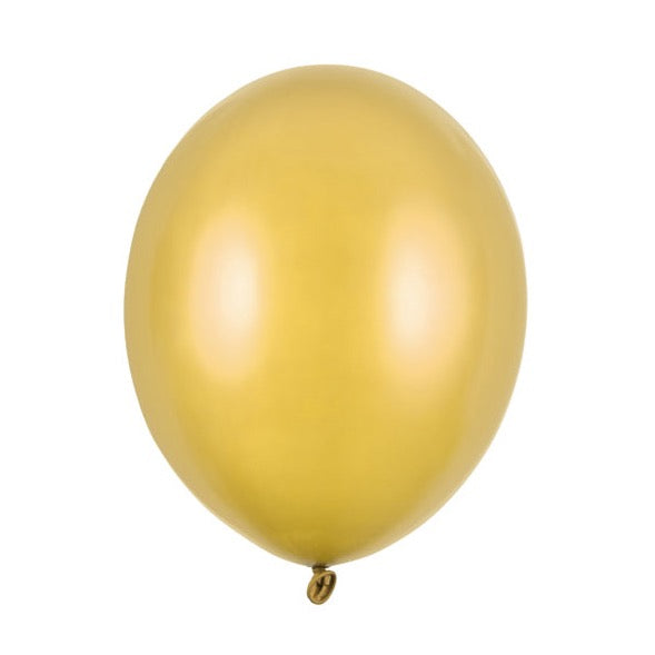 Strong baloni - Metallic Gold 30 cm, 10 kos